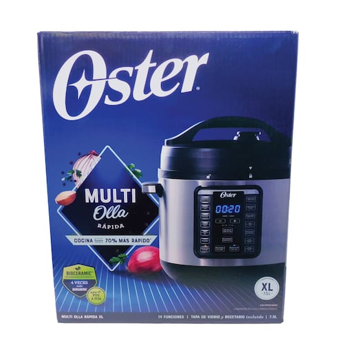 Olla Multicocción 14 Funciones 7.5 L con Cerámica y Tapa de Vidrio Oster CKSTPCEC8801.