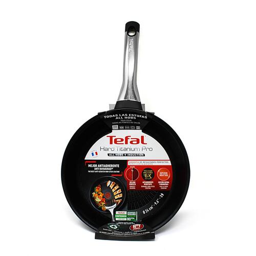 Sartén 24 Cm Hard Titanium Pro 6XL con Placa de Inducción T-fal G2690482.
