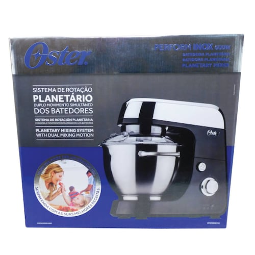 Batidora de Pedestal Planetaria 8 Velocidades Tazon de Acero Inoxidable Negro Oster Fpstsm2711.