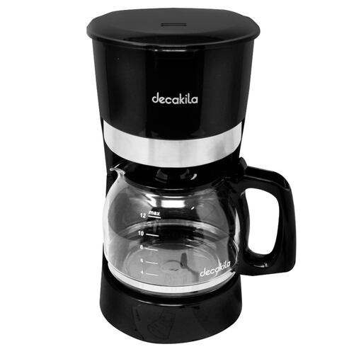 Cafetera 12 Tazas con Filtro Permanente Negra Decakila KUCF012B.