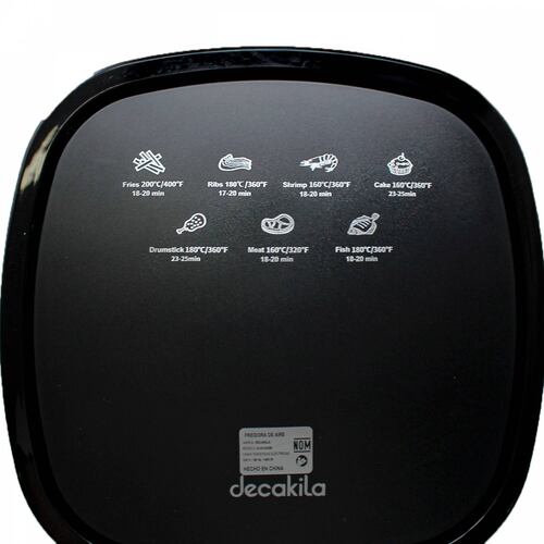 Freidora de Aire 4.5 L Air Fryer Digital Negra Decakila KUEC039B.