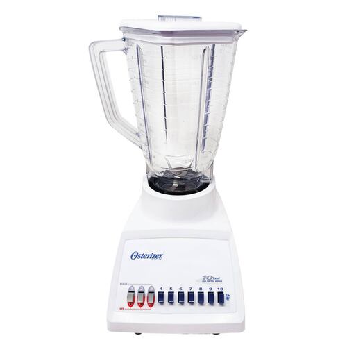Licuadora 10 Velocidades Vaso de Plástico Blanca Oster BLST4108.