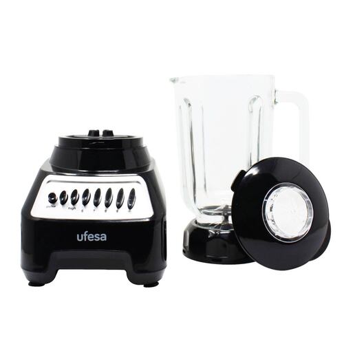 Licuadora 10 Velocidades Vaso De Vidrio Negro Ufesa Bs7020