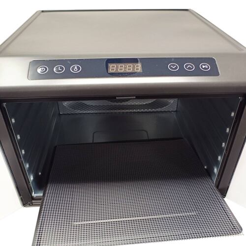 Deshidratador de Alimentos 6 Charolas Acero Inoxidable Panel Digital Excalibur DH06SCSS13.