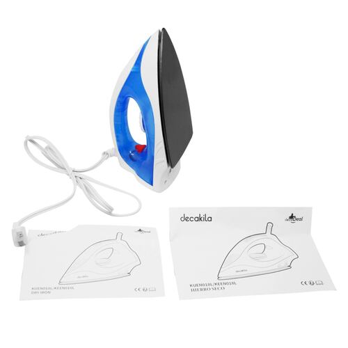 Plancha Seca Antiadherente 1000 W Azul Decakila KUEN018L
