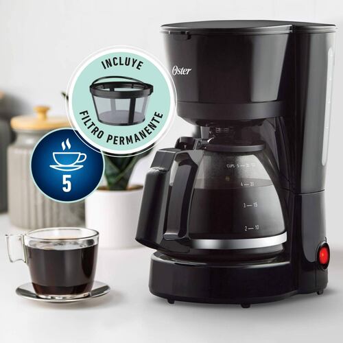 Cafetera Oster 5 Tazas Filtro Permanente