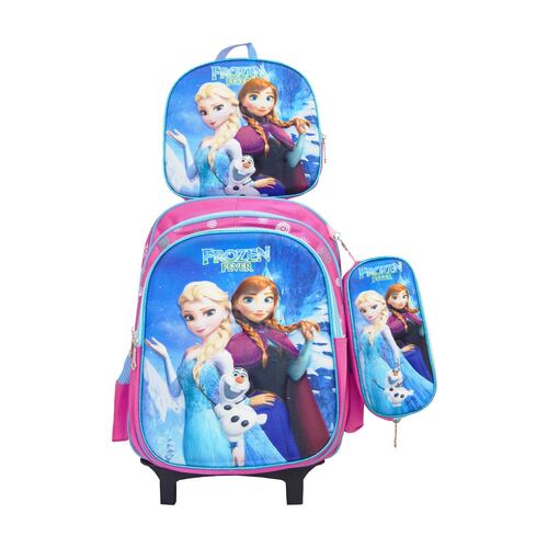 Mochilas Personajes 4 Pzas Carrito+Mochila+Lonchera+Lapicera