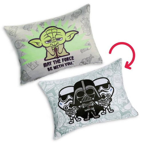 Almohada Star Wars Estandar Cama Poliester Gris Concord.