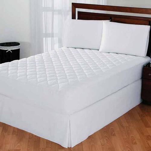Protector Colchon Capitonado Cama Matrimonial Blanco Concord