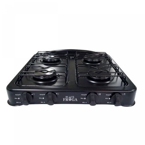Parrilla Sobreponer 4 Quemadores Pintada Camping Negro Fraga