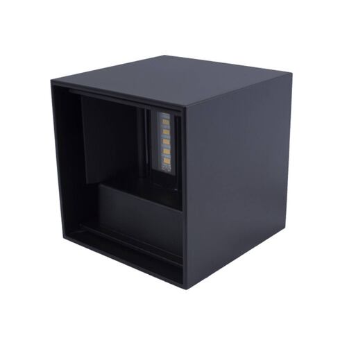 Lámpara Arbotante Cubo Negro 30 Led Iluminación Maxxi.