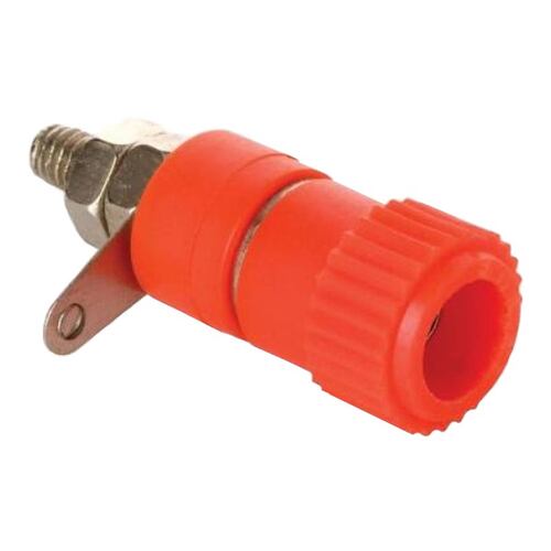 Conector Hembra Jack Borne 10 Amperes P/ Chasis Rojo Steren.