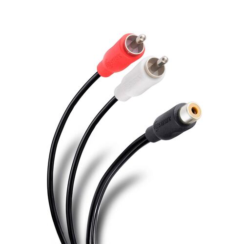 Adaptador Duplex Cable 2 Jack RCA A 2 Plug RCA 15cm Steren
