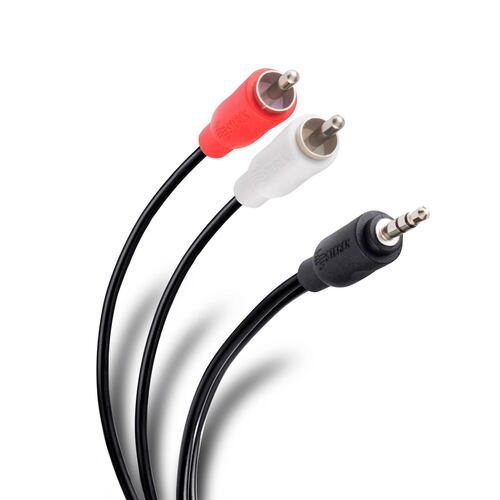 Adaptador Duplex Cable Plug 3.5mm A 2 Plug RCA 15cm Steren