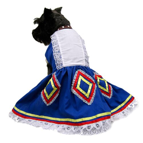 Vestido Perro Traje Tí­pico Jalisco Talla 0 México Azul Pet Pals