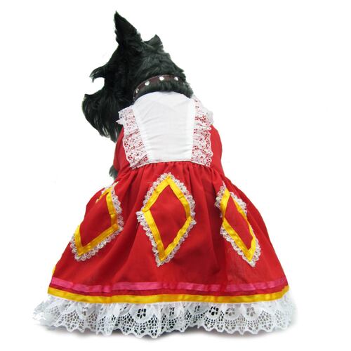 Vestido Perro Traje Típico Jalisco Talla 2 México Rojo Pet Pals