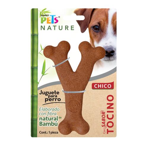 Juguete Hueso Triple Bambu Ch Sabor Tocino Perro Fancy Pets