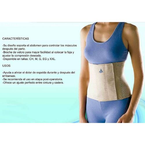 Faja Abdominal Elástica Post Parto Oppo Moldeada