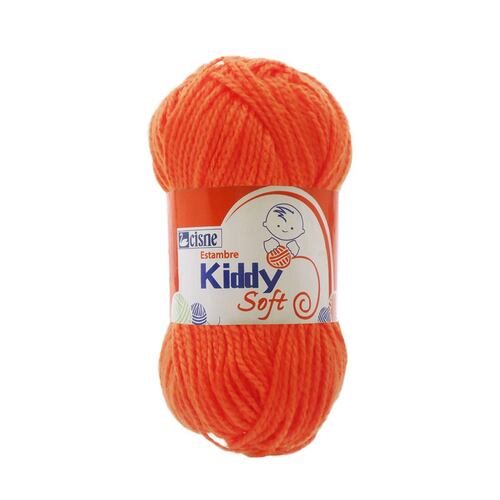Bolsa 6 Pzas Estambre Liso Brillante Kiddy Naranja 0667 Soft Cisne Coats