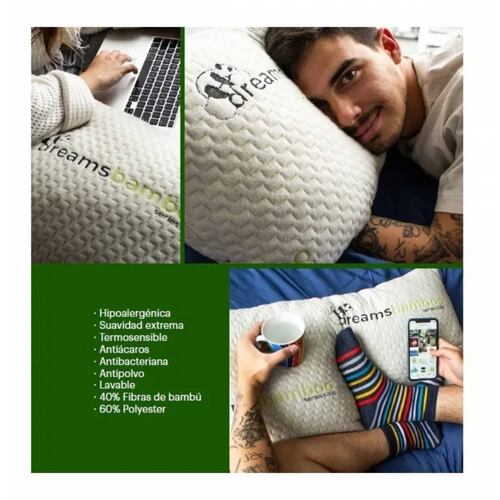 Almohada Memory Foam Matri-queen Dreams Bamboo Fibra Bambú.