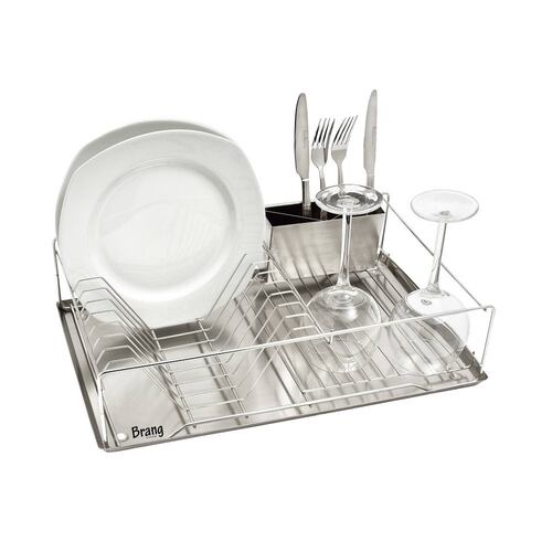 Escurridor Platos Inoxsquare Acero Inoxidable Gris Brang