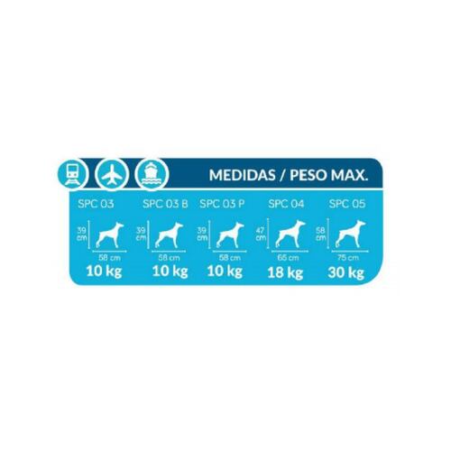 Transportadora Perro Gato Mediana SPC-04 Puerta Metal Sunny