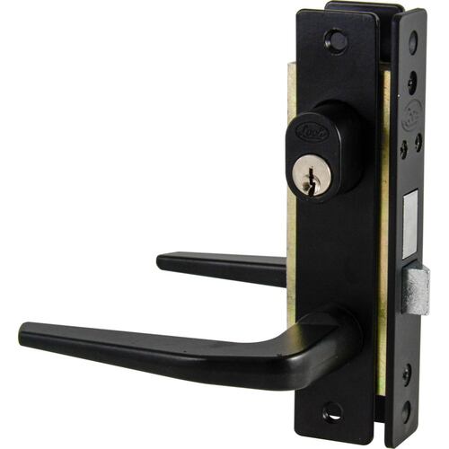 Cerradura Puerta Aluminio Basic Negro Llave Mariposa Lock.