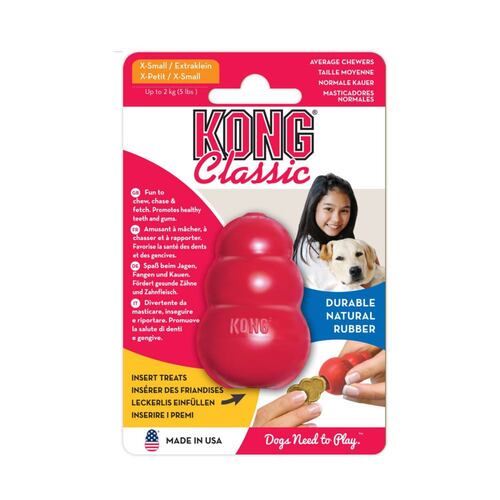 Juguete Para Perro Caucho Natural Clásico Chico Rojo Kong