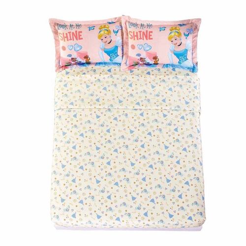 Juego Sábanas Cenicienta Cama Matrimonial Poliéster Concord