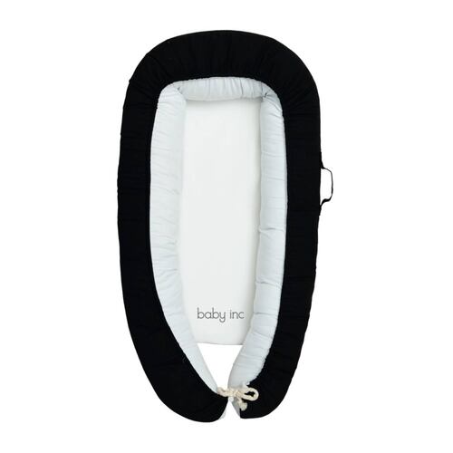 Camita Portátil Bebé Nido Ajustable Blanco Negro Baby Inc