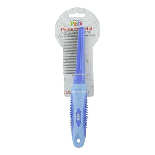 Peine Metal Pelo Largo Grueso Ergonómico P/Perro Fancy Pets