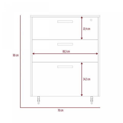 Cajonera Armable Drawer Based Cabinet Con Ruedas Excelsior