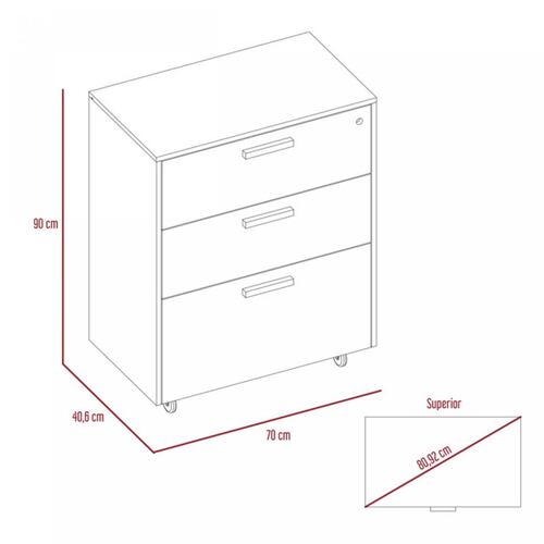 Cajonera Armable Drawer Based Cabinet Con Ruedas Excelsior