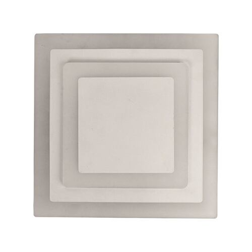 Luminario Plafón Cuadros Relieve Lamina Acero Plata Maxxi.