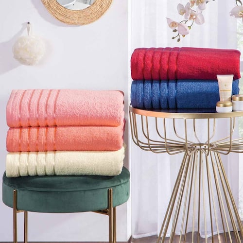 Toalla Encanto Estandar Medio Baño Lisa Rojo Concord