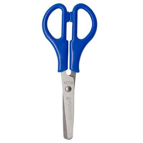 Tijera Inoxidable Punta Roma Uso Escolar 5pulg 12 pzs Delfin