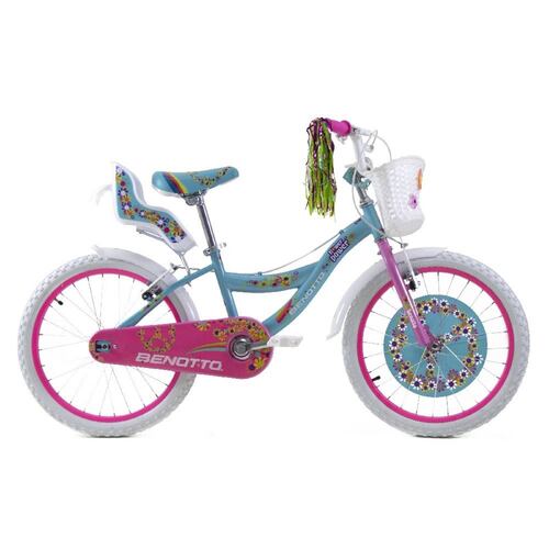 Bicicleta Cross Flower Power R20 1V Aqua/Rosa  Benotto