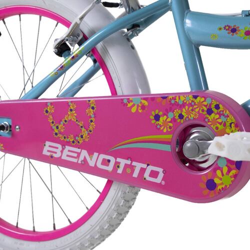Bicicleta Cross Flower Power R20 1V Aqua/Rosa  Benotto
