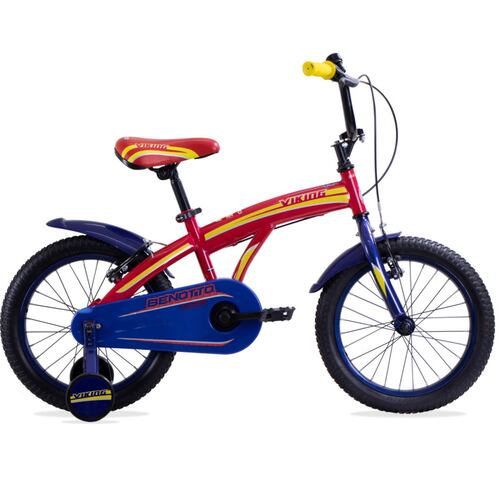 Bicicleta Cross Viking R16 1V Acero Rojo Azul Niño Benotto