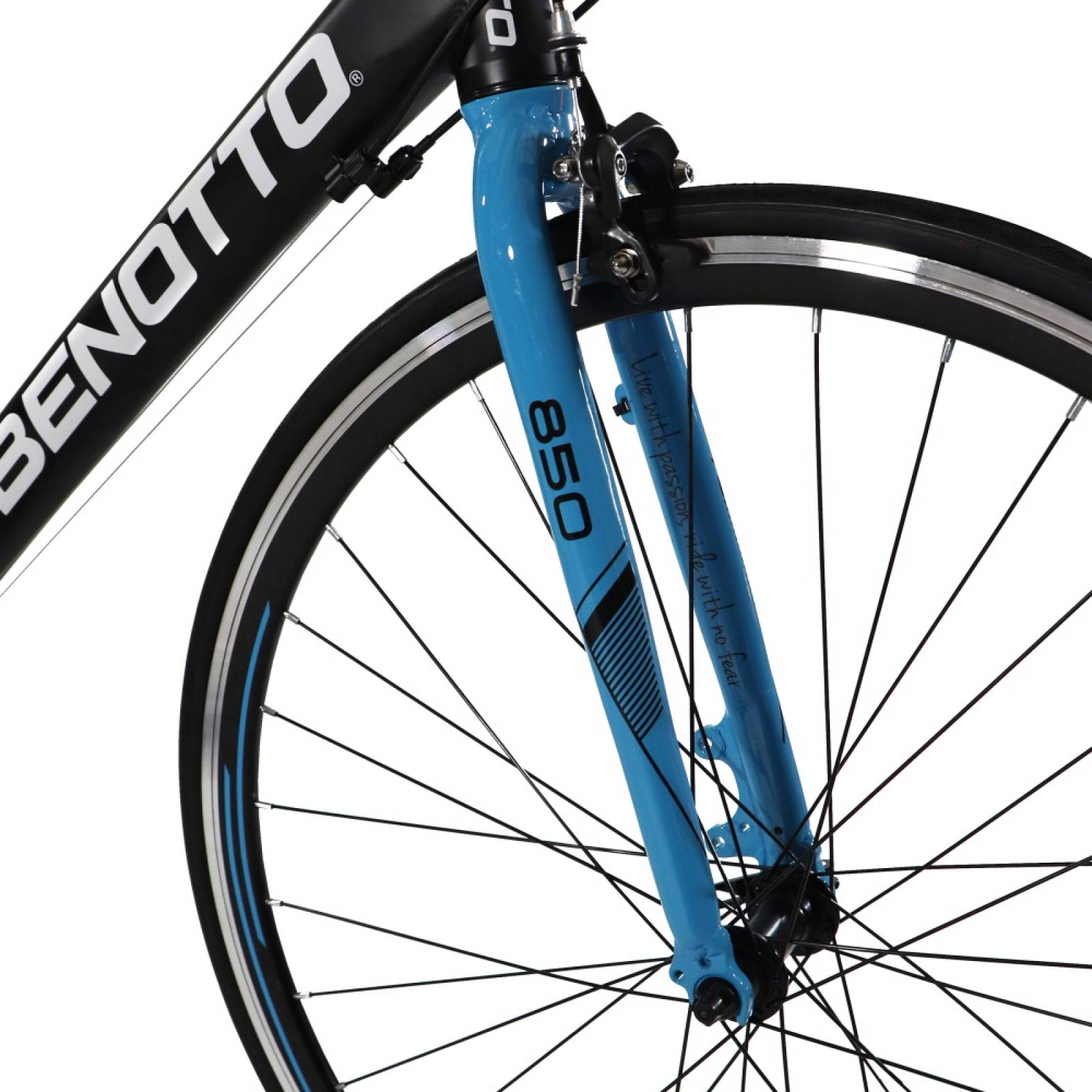 Bicicleta Ruta 850 R700 14V Talla 48 Negro Azul Benotto