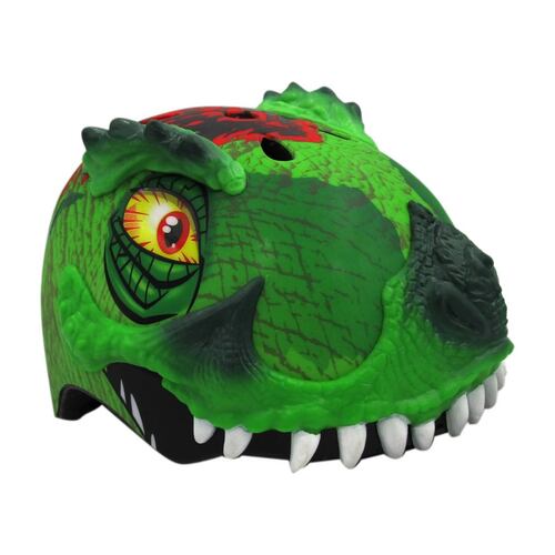 Casco Bicicleta Trexawesome Dinosaurio Verde Niños C-Preme