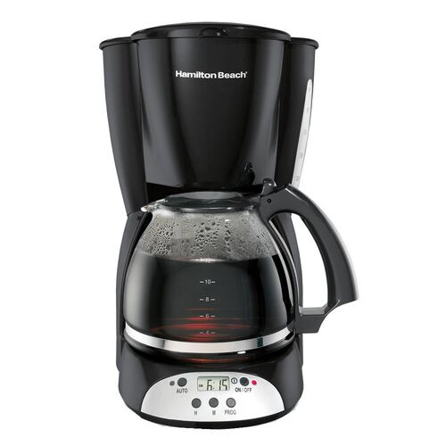 Cafetera Programable 12 Tazas Negra 49465R Hamilton Beach.
