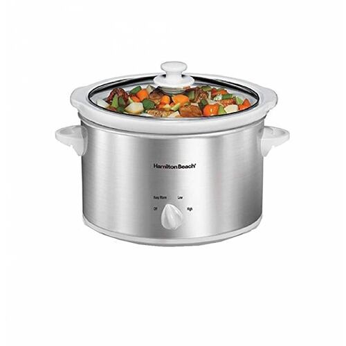 Olla Coccion Lenta 4 Lt Ceramica Plata 33140V Hamilton Beach