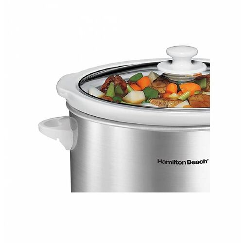Olla Coccion Lenta 4 Lt Ceramica Plata 33140V Hamilton Beach