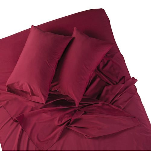 Juego Sabana Matrimonial Escencial Vino Colchas Concord