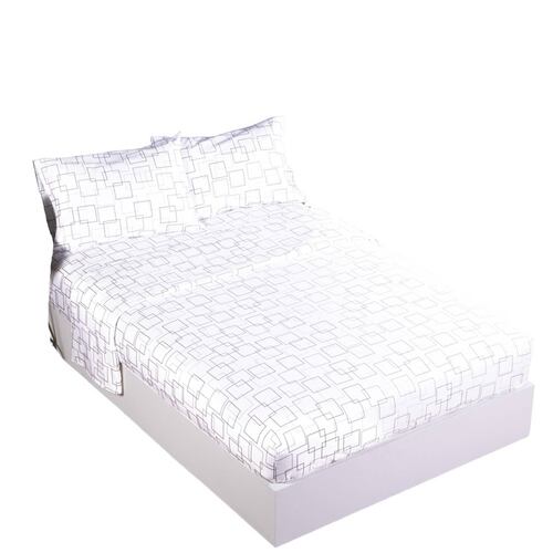 Juego Sábanas Matrimonial Suavitec Kenia Poliéster Concord