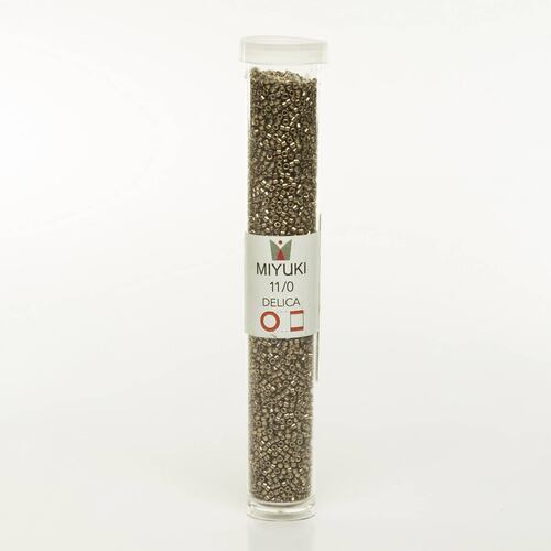 Chaquira calibrada Duracoat Galvanized Miyuki Cat. 64, tubo con 40 g No. 11/0