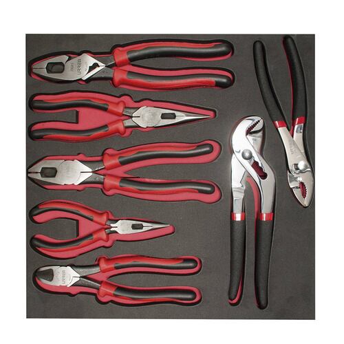 Juego 7 Pinzas Tijeras Bimaterial Uso Industrial Urrea