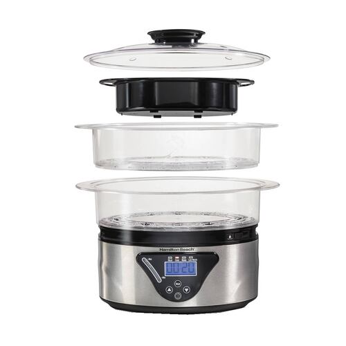 Vaporera Digital Alimentos 5.2L Plata 37530Z Hamilton Beach.