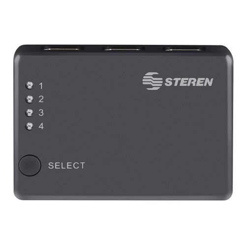 Selector Hdmi De 4 Entradas Con Control Remoto Steren